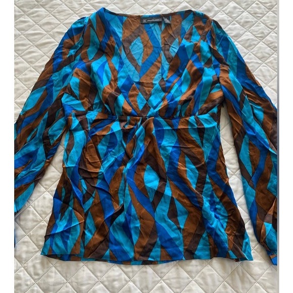 Multicolored Silk Blouse- Size 6 - Picture 3 of 5